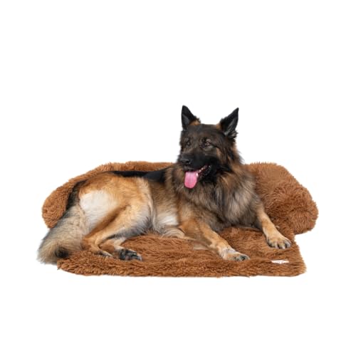 pfoten&nasen® Hundebett Sofa [Braun, XL - 115x95cm], Sofabett Hund, Sofaschutz Hund, Wasserdicht Hundematte Waschbar, Hundekissen für Große, Mittelgroße und Kleine Hunde, Hundesofa.