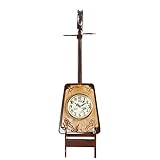 SESO UK Reloj de Mesa de Reloj de Madera Maciza Chino, Reloj de Arte Antiguo de Matouqin Mute para Dormitorio de Sala de Estar y más