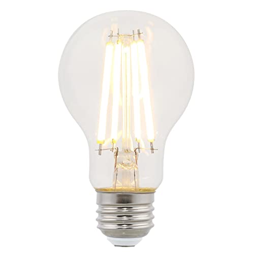 Image of Westinghouse Lighting 5259000 8 Watt (75 Watt Equivalent) A19 Dimmable Clear Filament LED Light Bulb, Medium Base