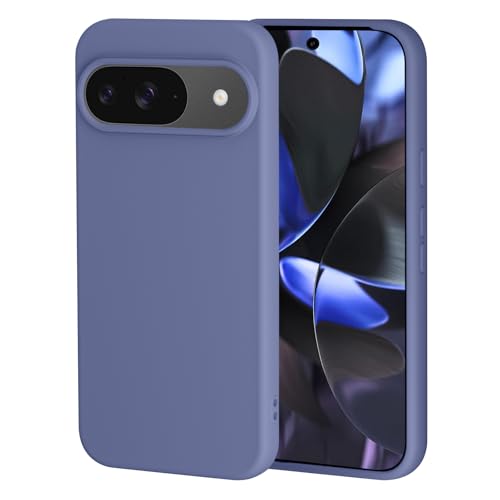 Image of Tobfit Back Cover Case Compatible with Google Pixel 9 /9 Pro, Case Cover Rugged Flexible Durable Anti-Slip Silicone Protection Shockproof Google Pixel 9 /9 Pro Back Cover (Blue Grey)