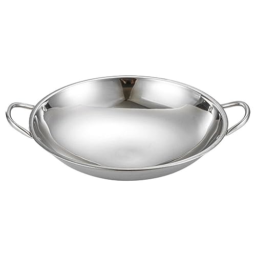 Wok de Acero Inoxidable con Doble Asa y Fondo Redondo miniatura 1