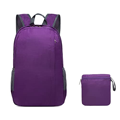CYWQ Sac à Dos Randonnée, Nouveau Sac à Dos Pliant, Sac d'alpinisme en Plein Air Sac à Dos De Voyage étanche, Sac d'alpinisme De Randonnée Ultra-léger De Grande Capacité(Color:Violet) Cover