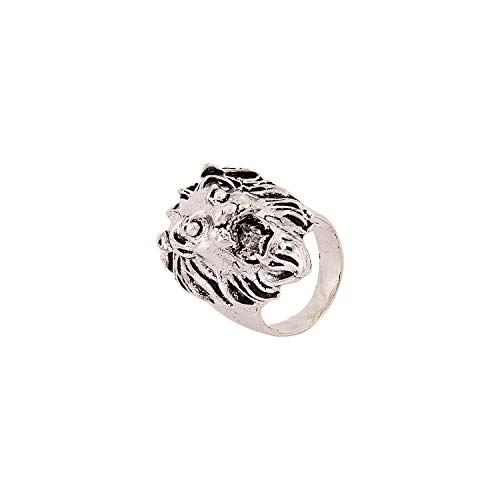 Dare by Voylla Devil Collection Roaring Lion Ring Jewelry Gift for Him, Boy, Men, Father, Brother, Boyfriend