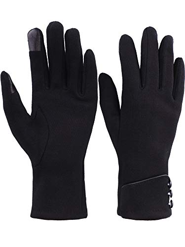Image of Patelai 3 Pairs Womens Gloves Winter Touchscreen Texting Phone Windproof Gloves Warm Fleece Lined Cold Weather