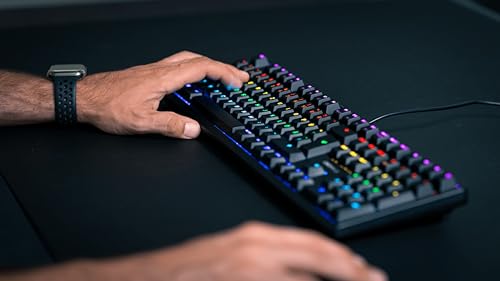 G80-3000N RGB, Tastiera gaming meccanica con illuminazione RGB, Layout per il Regno Unito (QWERTY), Con filo, Interruttori originali MX SILENT RED, Colore nero - Tastiera gaming - Immagine 1