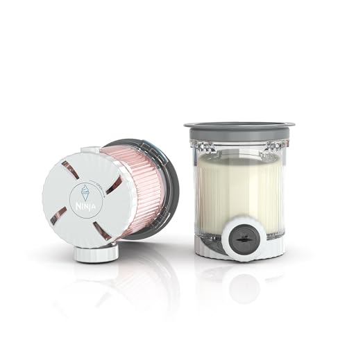 Ninja Swirl by CREAMi Pints and Lids - 2 Pack, Compatible with NC700 Series Ninja Swirl Ice Cream & Soft Serve Makers, BPA-Free & Dishwasher Safe, Grey Lids, XSK7PNTLD2 by Ninja - Used condition - US$32.91