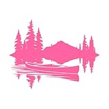 Stickers muraux L'excitation du kayak en eaux vives 68x88.2cm Personnalisation Rose