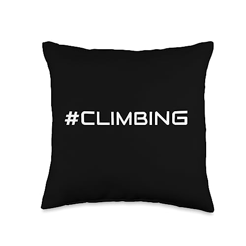 Mountain Climbing Throw Pillow 16x16 Multicolor