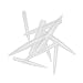 FlyItem 120 Pcs Stiletto Extra Long Sharp False Nail Art Tips Acrylic Fake Nail Tools Kit (Clear)