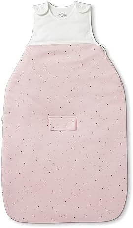 MORI Clever Sleeping Bag, 30% Organic Cotton & 70% Bamboo, 2.5 TOG, Wearable Blanket, One Size: newborn up to 2 years (Grey)
