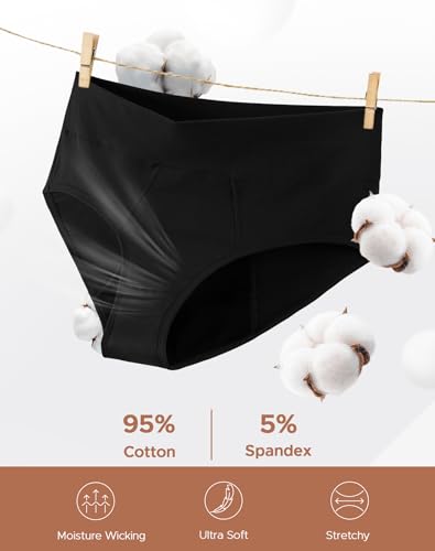 Image of INNERSY Women's Plus Size Period Underwear High Waist Heavy Flow 3-Pack