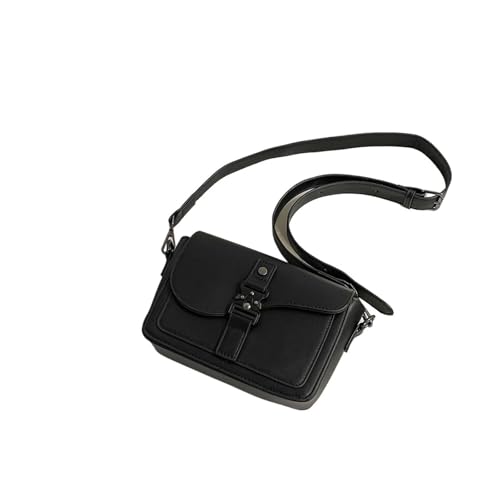 Bolso bandolera informal de un solo hombro con diseño cuadrado pequeño de cuero texturizado