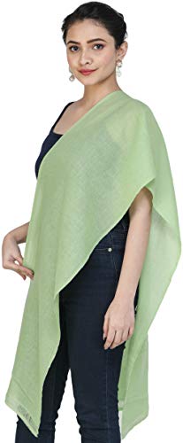 Écharpe en pur cachemire vert cadeau idéal en taille unique
