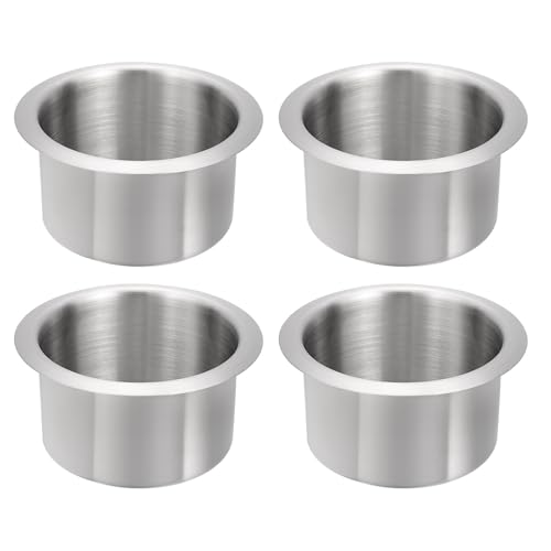 uxcell 4 Piezas Porta Vasos Acero Inoxidable 201 miniatura 1