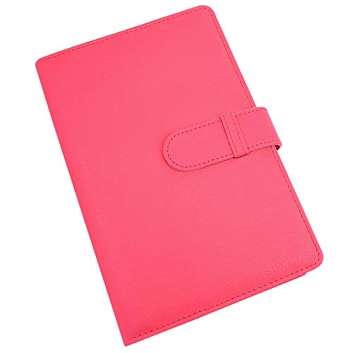 Sunmns Wallet PU Leather Photo Album Compatible for Fujifilm Instax Wide 300 Camera, Polaroid POP, POP 2.0, Originals OneStep 2, OneStep+ Printer Film (Pink)