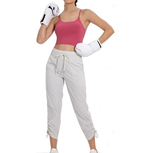 Lemedy Women Padded Sports Bra Fitness Workout Running Shirts Yoga Tank Top (S, Rose), Small