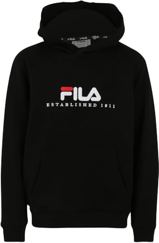 Sweat à capuche FILA Loddin pull noir vêtement de sport enfant taille 134-140