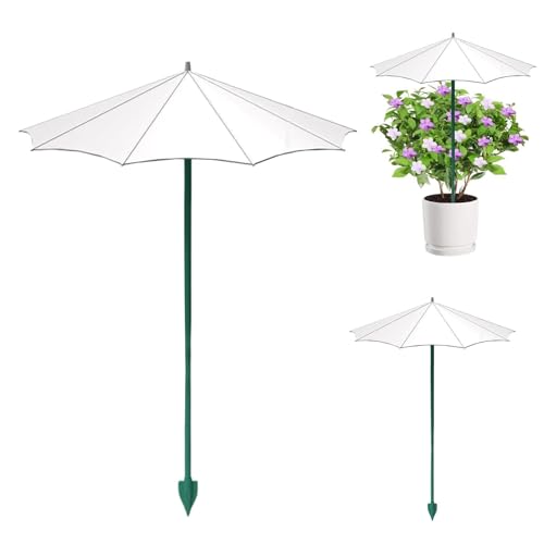 3 Stück Pflanzenschirm Für Außenpflanzen Ø 26 5cm Mini Pflanzenschutz Regenschirm Mit Erdspieß Sonnenschutz Für Pflanzen Pflanzenbedeckung Sonnenschirm Für Terrassen Balkone Und Gärten