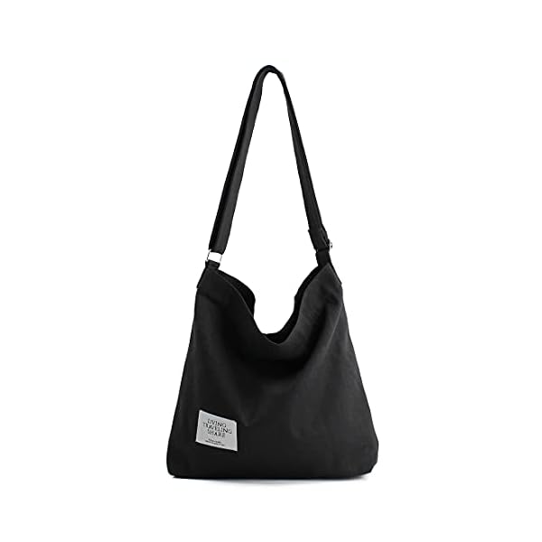 TANOSII Canvas Tote Bag Womens Hobo Handbag Casual Shoulder Bag Shopping Bag Large Size Crossbody Bag
