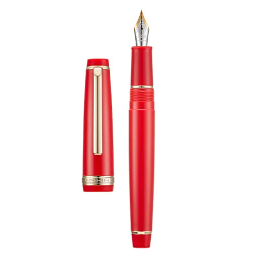 Jinhao 82 ���b�h�A�N�������N�M �C���W�E���׎� �N���V�b�N�f�U�C�� ���炩�ȕM�L�y�� �C���N�R���o�[�^�[�t�� (�S�[���h�g����)
