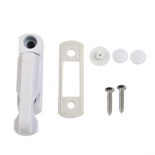 Besttoolifes Mango de plástico para herrajes de aluminio blanco con bloqueo en T, bloqueo antirrobo para ventanas abatibles, 85 x 20 x 35 mm, accesorios de construcción y hardware