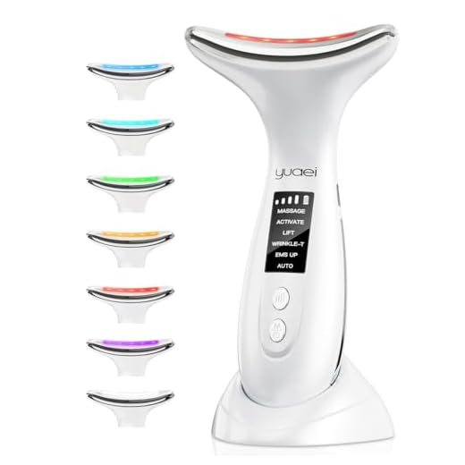 Masajeador Facial Electrico Cara Masaje: 6 Modos Aparato Faciales 7 Colores Led Máquina Mujer Reafirmante - 45℃ Ems Antiarrugas Belleza Dispositivo Reductor De Papada Lifting para Líneas del Cuello