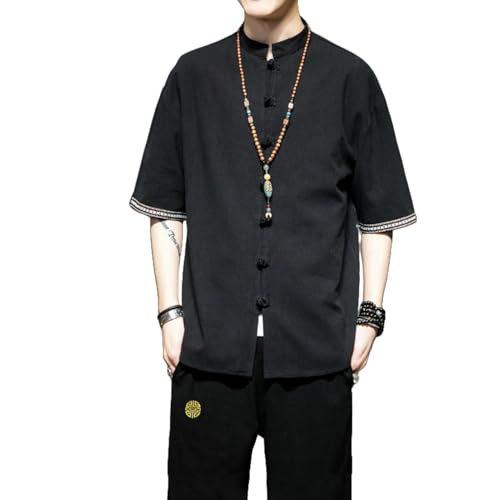 Chemise d'été homme anti-transpiration en lin et coton pour rester frais au soleil
