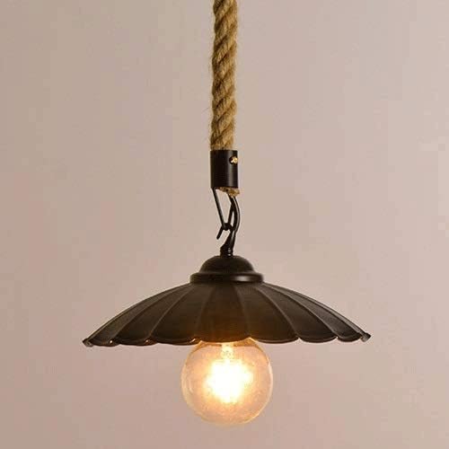 OZZKI Hanglamp Vintage Gevlochten Touw Opknoping Hanglamp Retro Industriële Loft Plafondlamp Metalen Houder Edison Wandkandelaar Kroonluchter Lamp Armatuur Met E27 Sockets for DIY Home Decor Geen Lamp photo 2