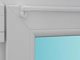 Dekondo Gardinenstange Easy, weiß, ausziehbar, inkl. Fensterhaken, Klemmbereich 15-20mm, Befestigung oben oder seitlich am Fenster (15-20mm Fensterdicke) (80-100cm)