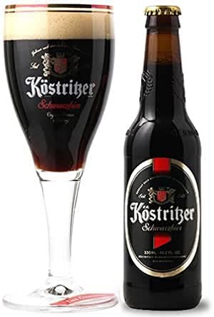 【ドイツ】ケストリッツァ シュヴァルツビア 黒ビール ボトル 330ml 3本＋専用グラス 300ml 1個 セットのサムネイル