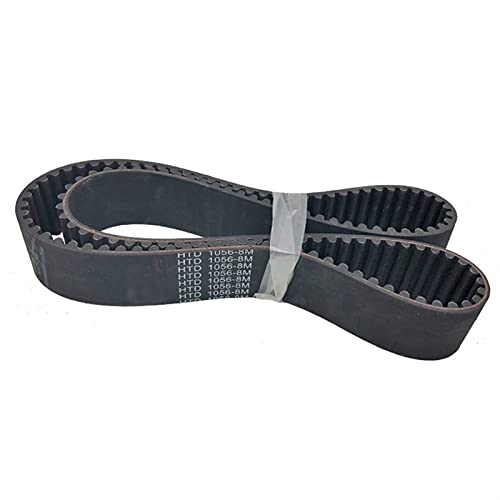 LIUKNG HTD8M 1056 Closed-Loop Timing Belt Width 40mm 50mm Length 1056mm Arc Tooth Belt HTD8M Synchronous Belt Rubber Belt 132 Teeth(Width 26mm)