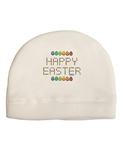 TOOLOUD Happy Easter Eggs Child Fleece Beanie Cap Hat White