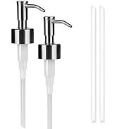 Amoliar Mason Jar Liquid Soap Dispenser Pump, Stainless Steel Replacement Pump for Dish Soap, Lot...