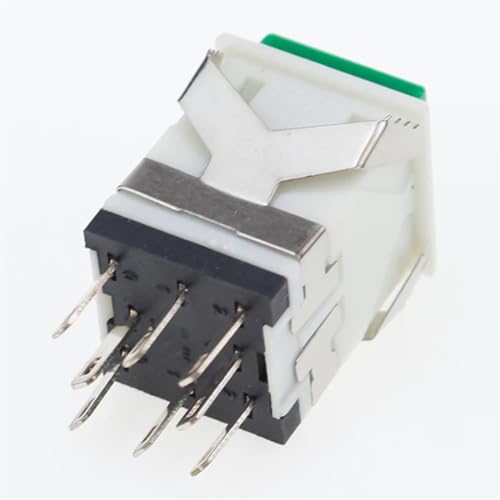 Interruptor de botón de 3A 250V con luz LED verde para paneles de control eléctricos 5