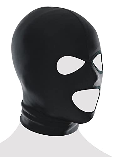 Pipedream Fetish Fantasy Spandex 3-Hole Hood, Black, One Size Fits Most #TOP3