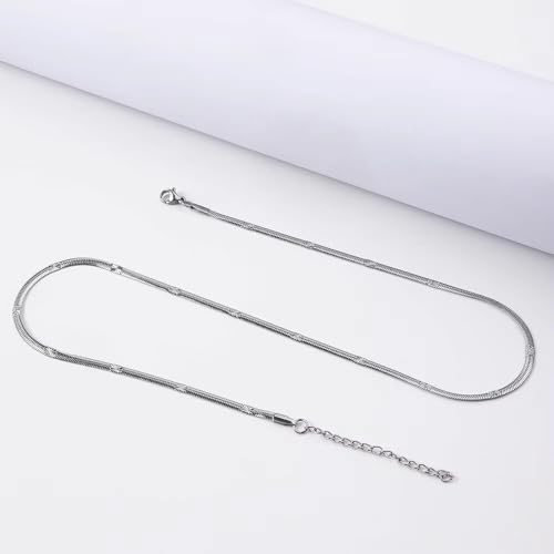 Image of THE MEN THING Chain for Men, Luxury Pure Titanium Steel Chain | Silver Stainless Steel Chain | Necklace Jewellery for Men & Boys
