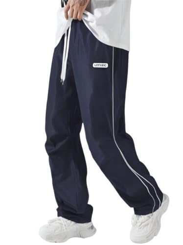 Image of LOTHRIC Straight Fit Track Pant for Men | Lower for Men | Gym Trackpants