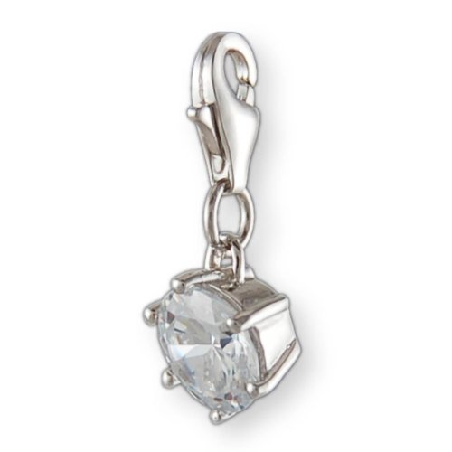 Preisvergleich Produktbild Melina Damen-Charm Anhänger Kristall White 925 Sterling Silber 1800904