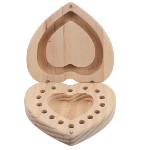 LIFKOME Porte-capsules portable en bois massif en forme de cœur pour le voyage et le rangement à la maison, garde les huiles fraîches et la collecte soignée pour les utilisateurs d'aromathérapie
