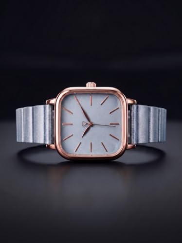 Image of Women Square Dial Analog Casual Watch Adjustable Lock Metallic Strap for Girls Analog Watch - for Women
