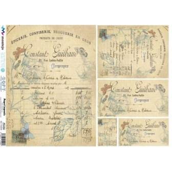 Artesanias Montejo Papel de Arroz Japonés Facturas Vintage Soft 30x41cm