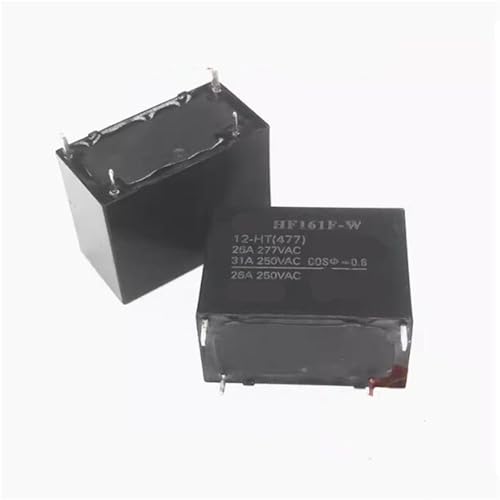 Relais HF161F-W 12-HT(477) 12V CC 4 broches pour circuits imprimés x5