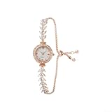 QuivyLivy Reloj de pulsera ajustable para mujer, reloj de cuarzo con esfera de 26 mm, caja de aleación ligera, acabado en oro rosa, elegante reloj de pulsera fino y moderno (plateado)