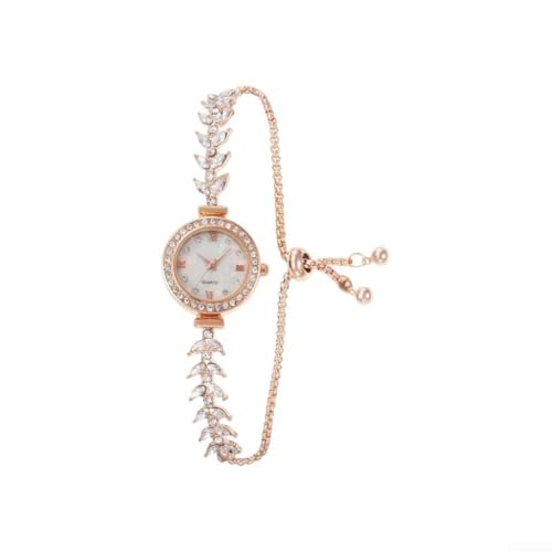 QuivyLivy Montre bracelet réglable pour femme – Montre à quartz avec cadran de 26 mm, boîtier en alliage léger, finition or rose, élégant et fin (argenté)