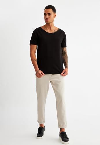 T-Shirt Basic Col Rond Homme Ample Taille XL Leif Nelson Sweatshirt Pullover LN6340