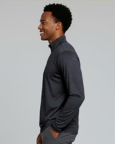 Image of Real Essentials 3 Pack: Men's Dry-Fit Active Quarter Zip Long Sleeve Athletic Performance Pullover (Available in Big & Tall)