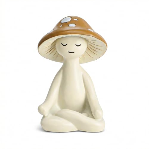 Estatua de Resina Hongo Meditación Decorativa miniatura 1