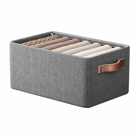NORREN Large Foldable Storage Boxes – Set of 2 | Oxford Cloth Wardrobe Organisers with Reinforced Structure & Carry Handles
