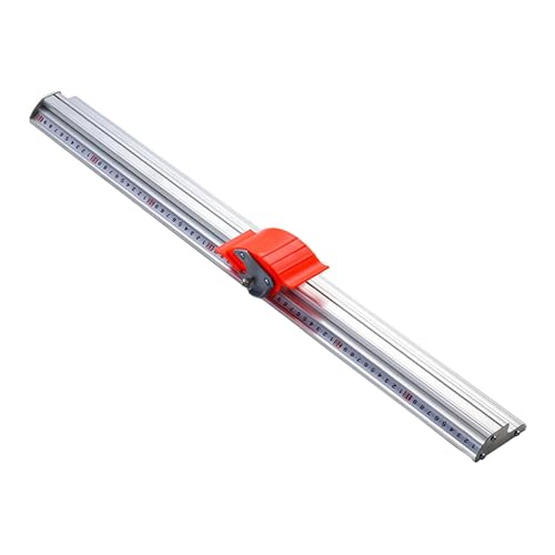 Image of Manual Cutting Ruler Aluminum Precision Cutting Positioning Track Ruler Manual Sliding Paper Trimmer for Paper Box PET Sheet, 70cm