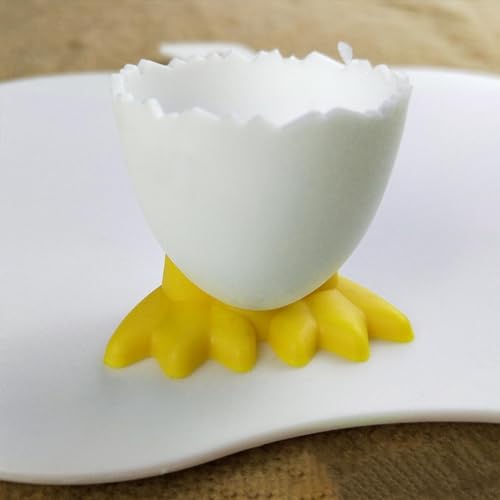 Eierbecher Eieröffner Set | Niedlicher Eierständerhalter | Runde Porzellan-Eierbecher | Lustiger Eiebecher | Für Das Weiche Oder Harte Frühstücksei Beim Brunch & Buffet - Leicht Zu Reinigen – Bild 3
